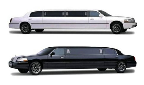 Nice Airport White Black Limousine Lincoln stretch